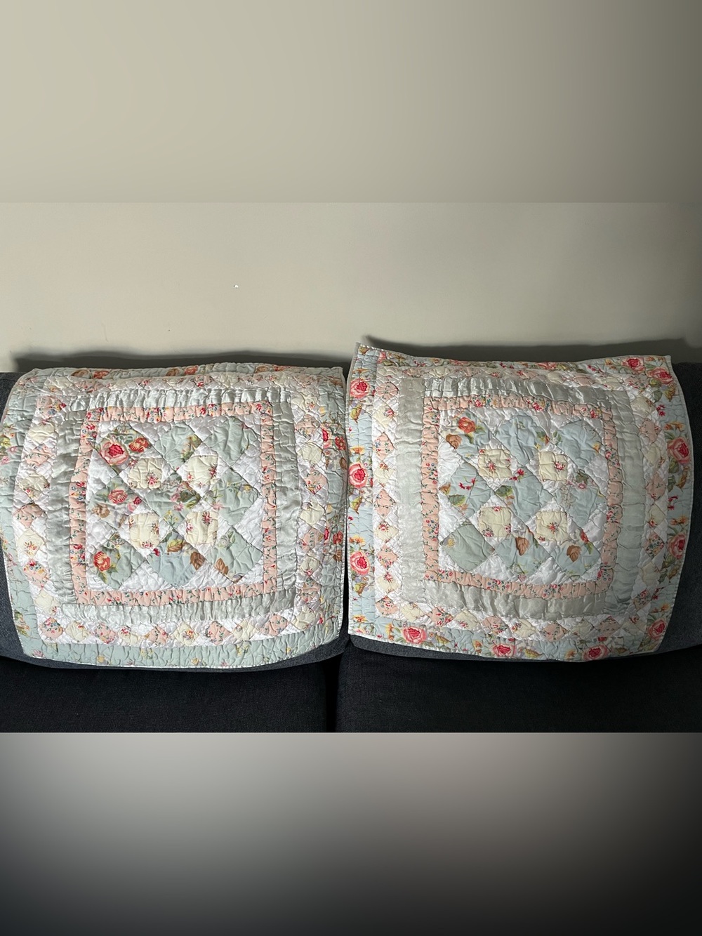 Set of 2 Pinecone Hill Quilted Euro Shams